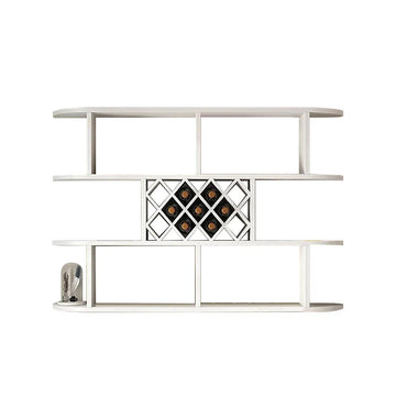 Contemporary Wall Mounted Wine Rack in White